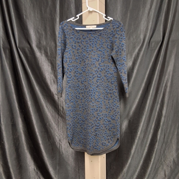Blue Leopard Print Dress - Picture 1 of 7